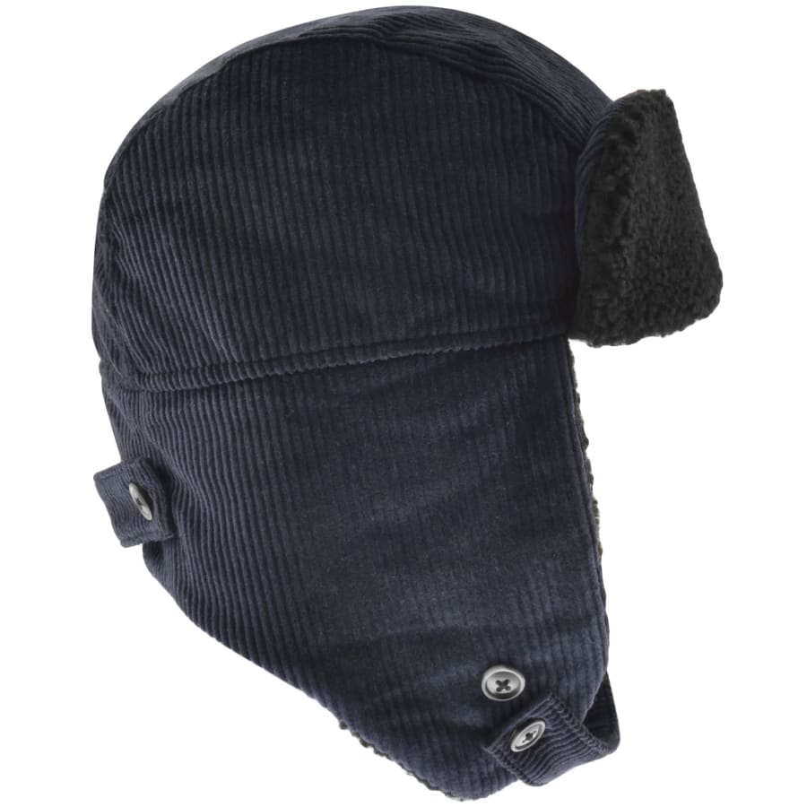 Paul Smith Trapper Hat Navy Mainline Menswear Denmark